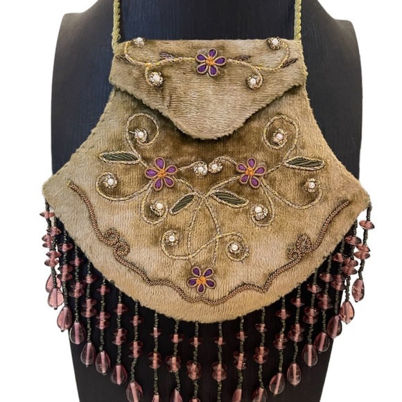 Antique vintage flapper style hand microbeaded and embroidered purse. - Picture 2 of 5